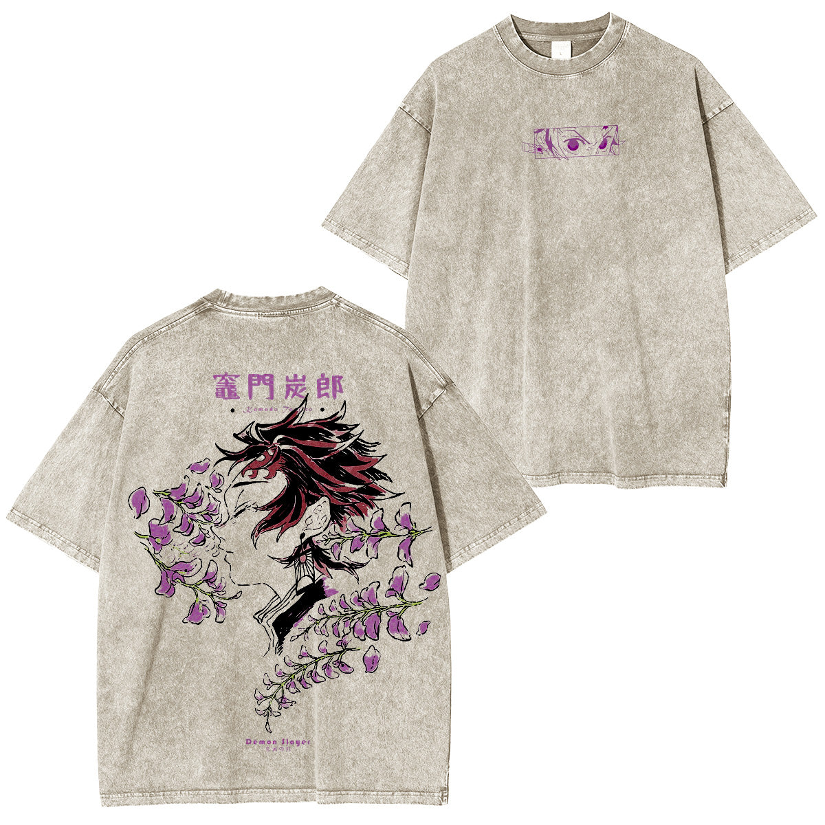 Demon Slayer:Kamado Tanjiro Vintage washed T-shirt/Crewneck/Hoodie