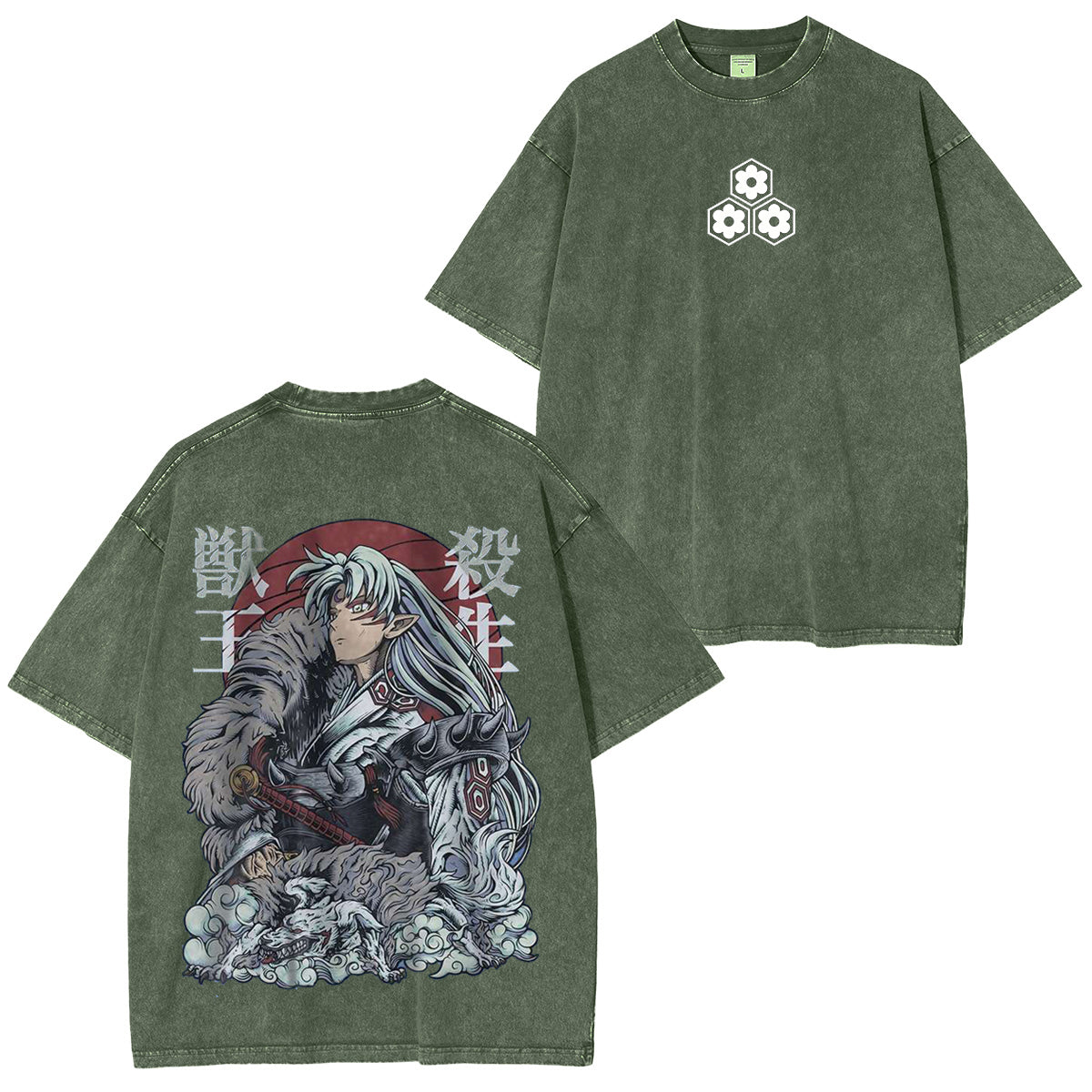 Inuyasha Vintage Polera Unisex Lavada
