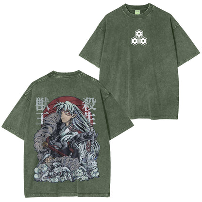Inuyasha Vintage Polera Unisex Lavada