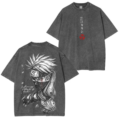 Naruto: Kakashi Polera Lavada Vintage