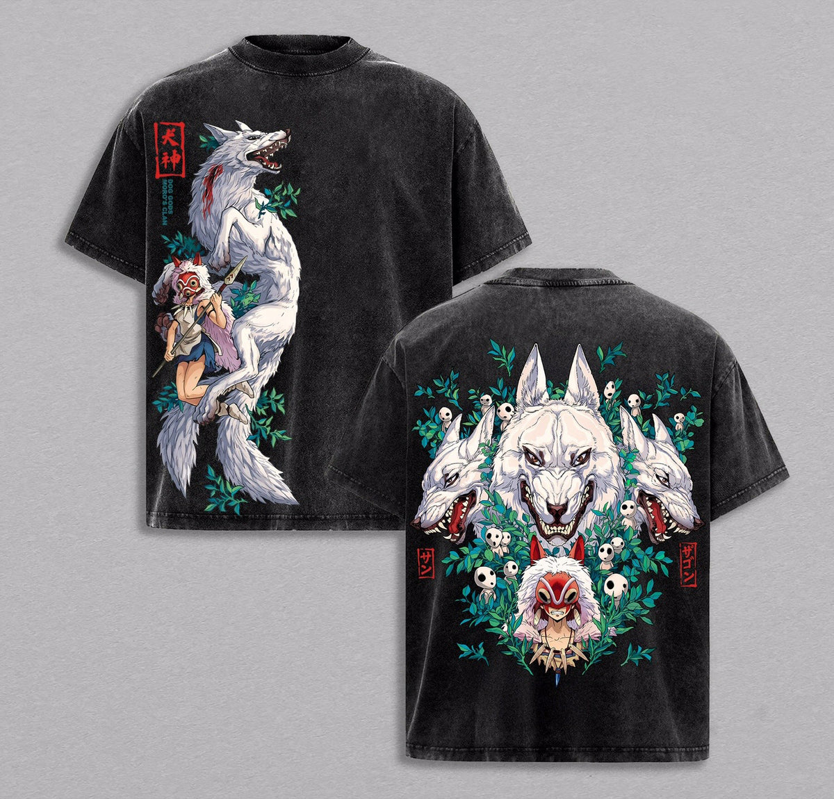 Mononoke Hime Polera Lavada Vintage