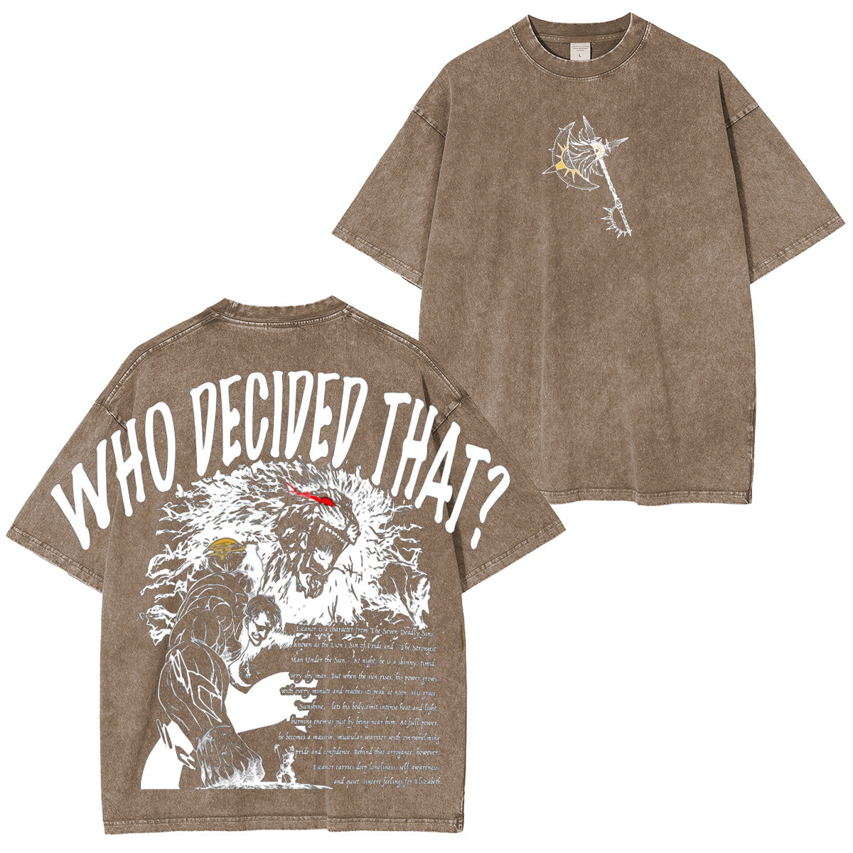 Escanor SevenDeadlySins Vintage washed T-shirt/Crewneck/Hoodie