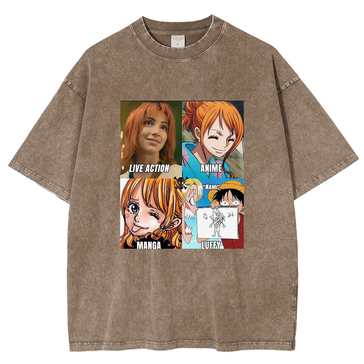 LIVE ACTION LUFFY MANG One Piece Vintage Washed T-shirt/Crewneck/Hoodie