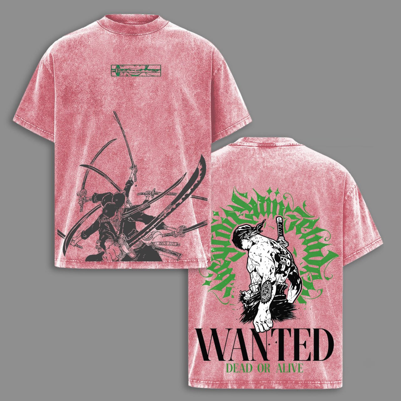 One Piece Roronoa Zoro Vintage Unisex Washed T-Shirt