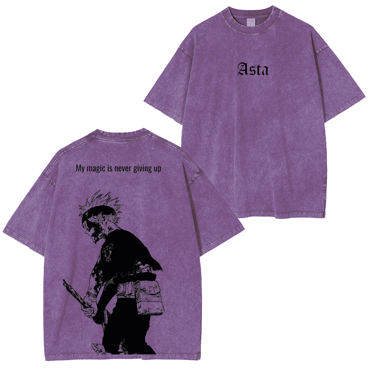 Black Clover Aska Polera Lavada Vintage