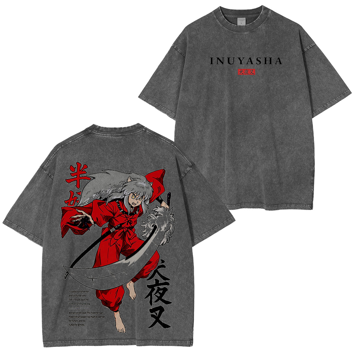 Inuyasha Vintage Polera Unisex Lavada