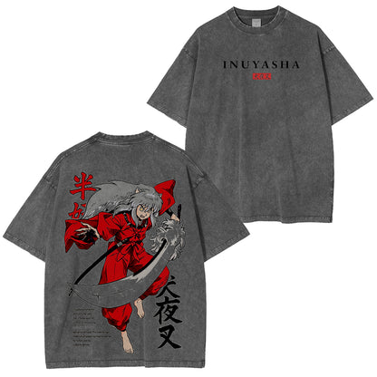 Inuyasha Vintage Polera Unisex Lavada