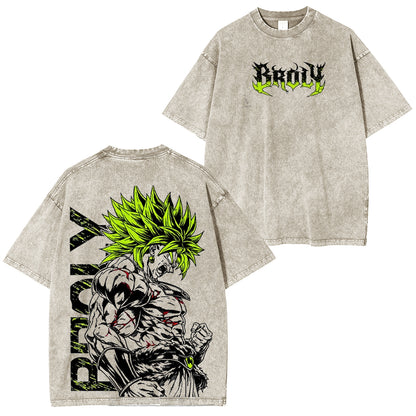Dragon Ball Z Broly Polera Lavada Vintage
