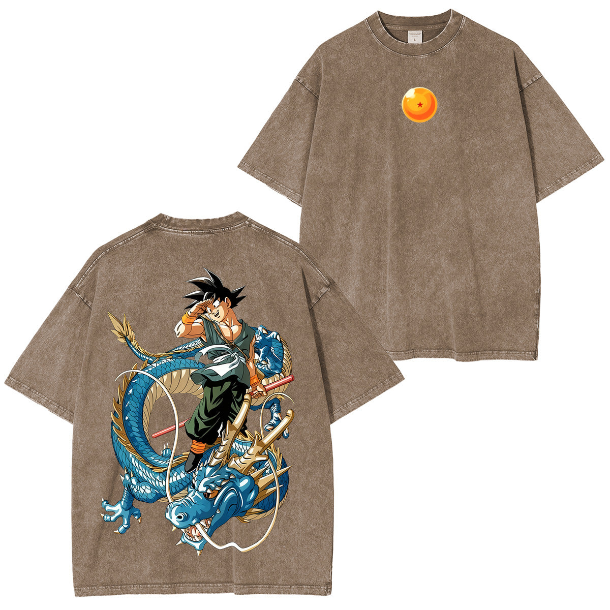 Goku Dragon Ball Super Polera Lavada Vintage