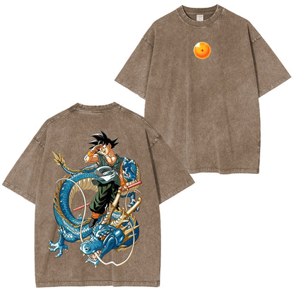 Goku Dragon Ball Super Polera Lavada Vintage