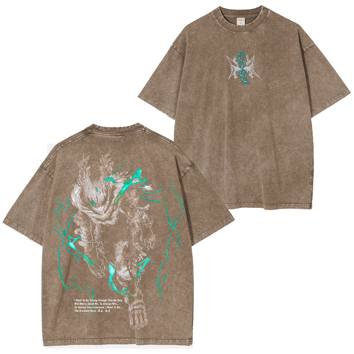 Camisa Midoriya Vigilant -My Hero Academia Vintage washed T-shirt/Crewneck/Hoodie