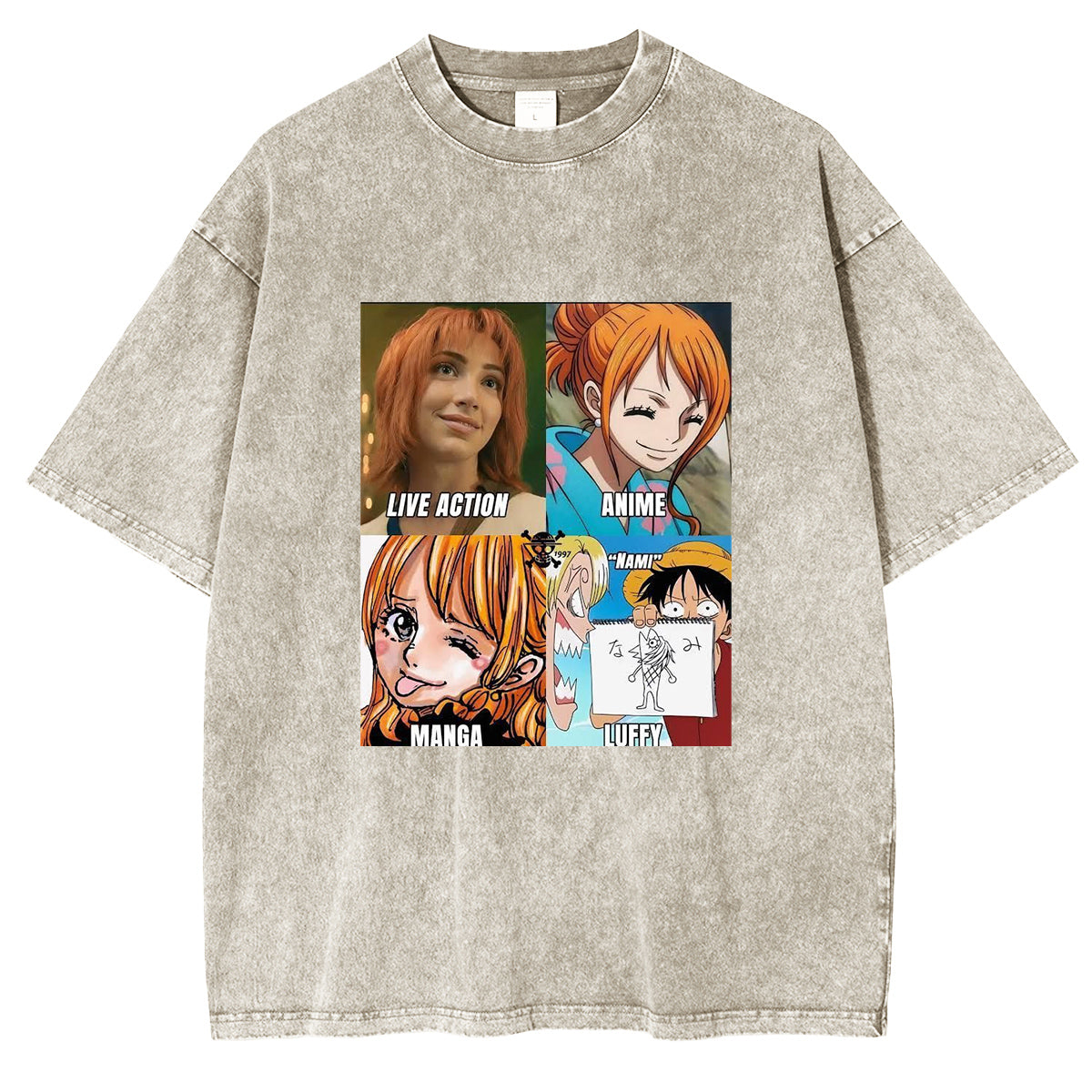 LIVE ACTION LUFFY MANG One Piece Vintage Washed T-shirt/Crewneck/Hoodie
