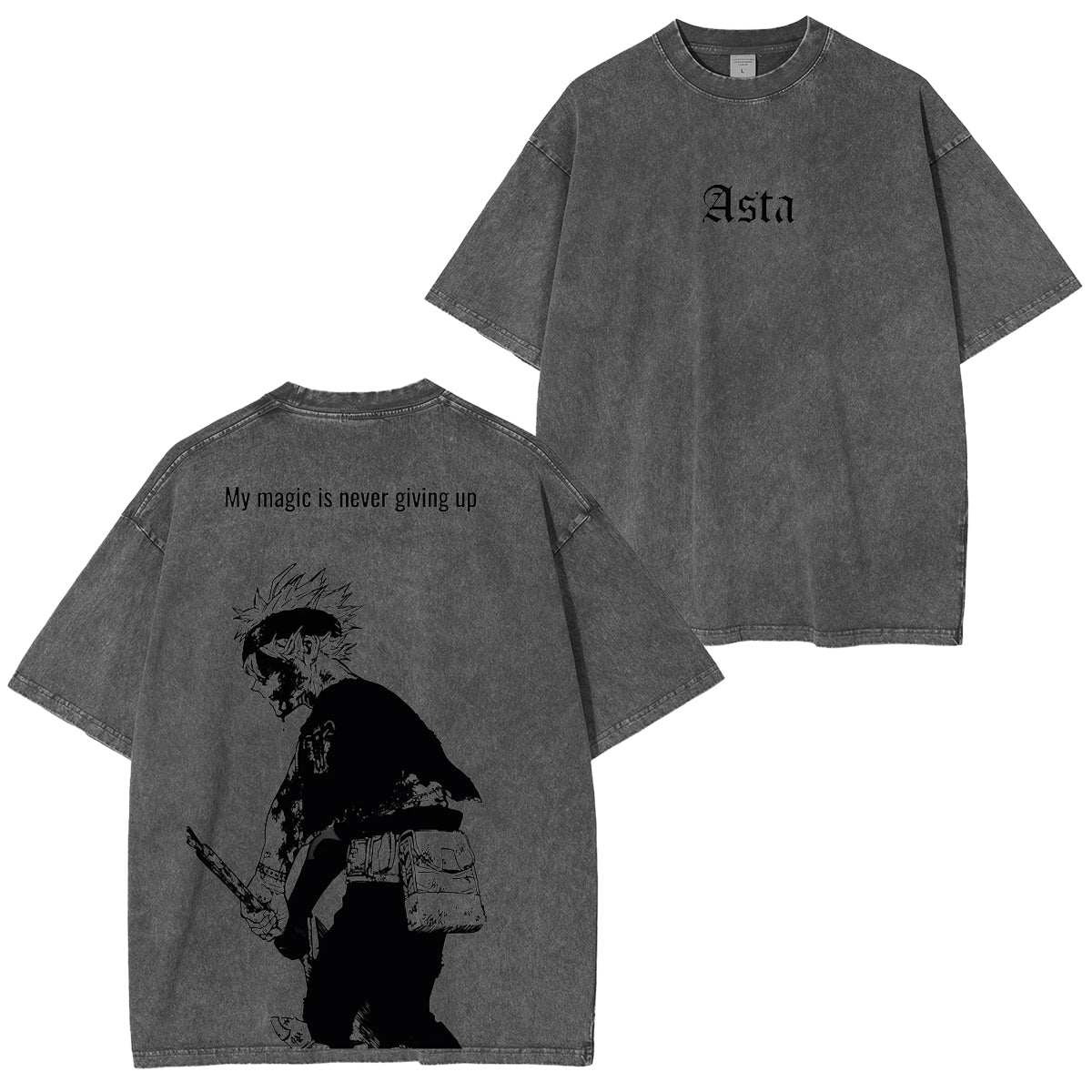 Black Clover Aska Polera Lavada Vintage