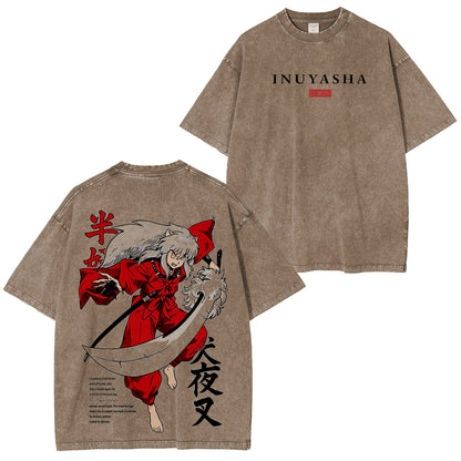 Inuyasha Vintage Polera Unisex Lavada