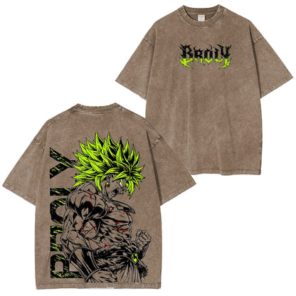 Dragon Ball Z Broly Polera Lavada Vintage