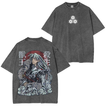 Inuyasha Vintage Polera Unisex Lavada