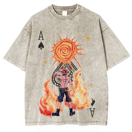 Ace Funny One Piece Vintage Washed T-shirt/Crewneck/Hoodie