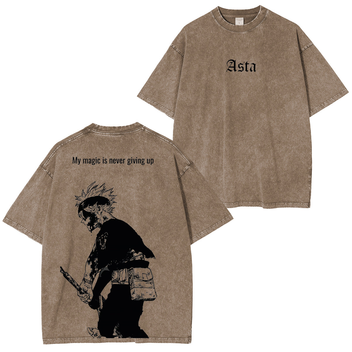Black Clover Aska Polera Lavada Vintage