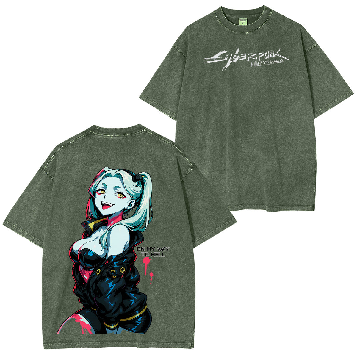 Cyberpunk: Edgerunners Unisex Washed T-shirt/Crewneck/Hoodie