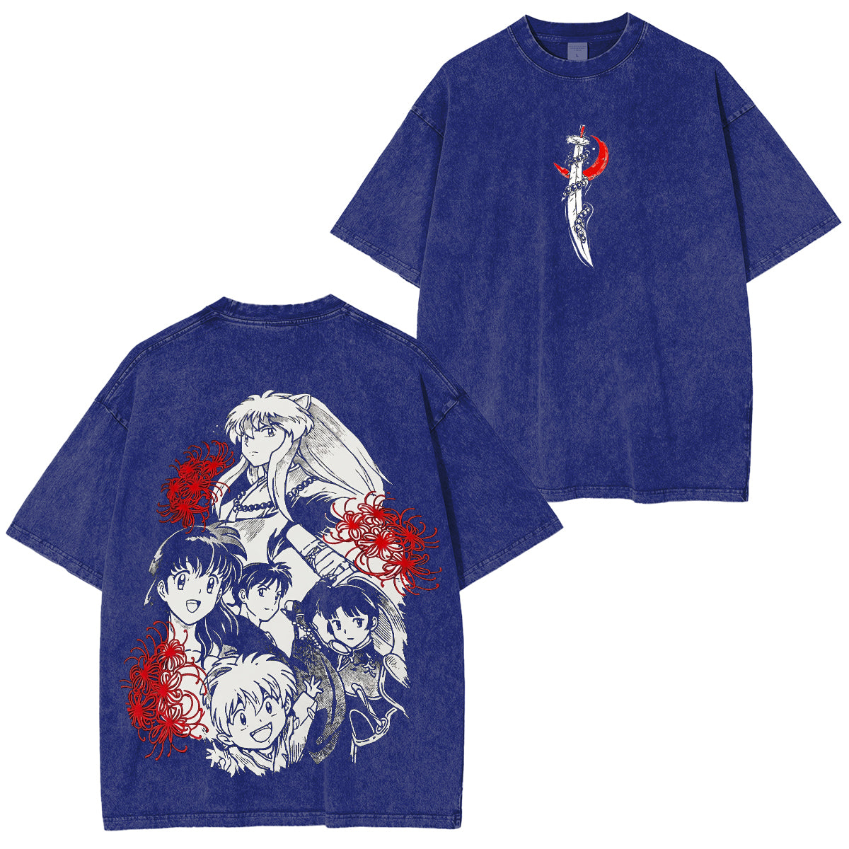 Inuyasha Vintage Polera Unisex Lavada