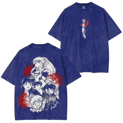 Inuyasha Vintage Polera Unisex Lavada