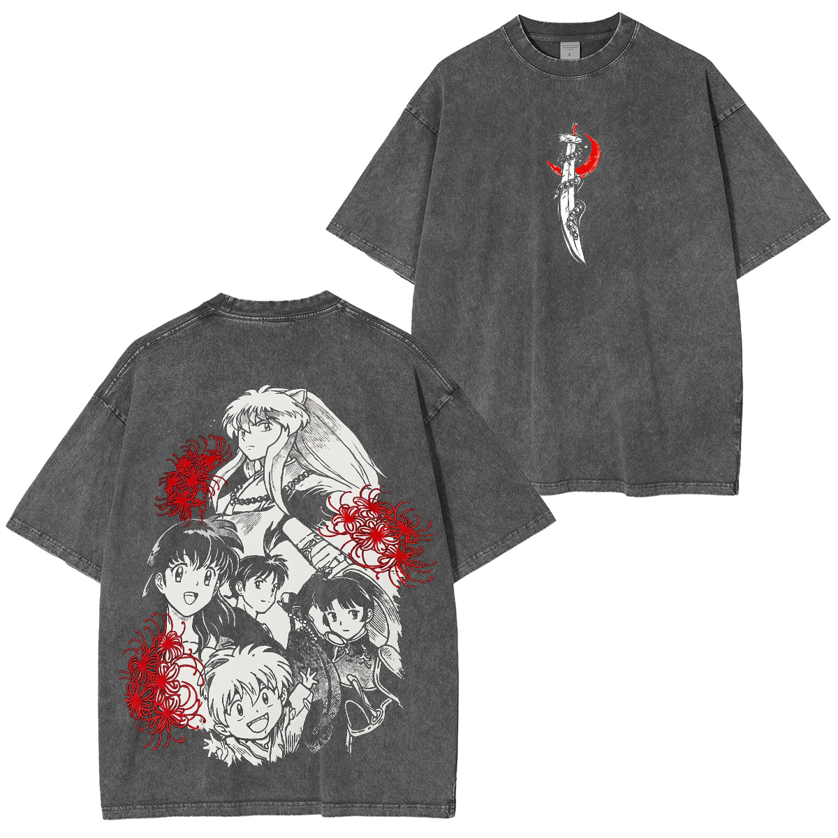 Inuyasha Vintage Polera Unisex Lavada