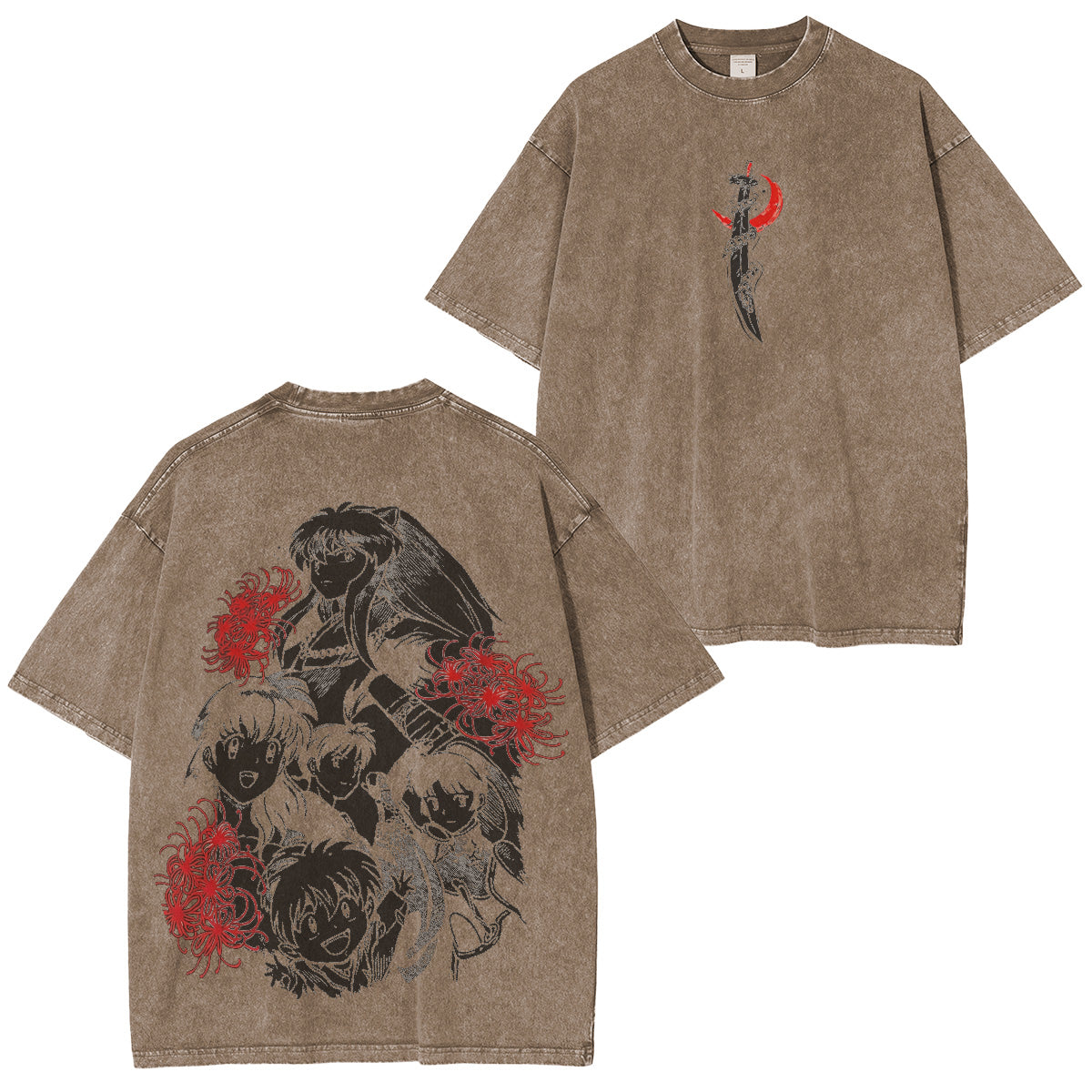 Inuyasha Vintage Polera Unisex Lavada