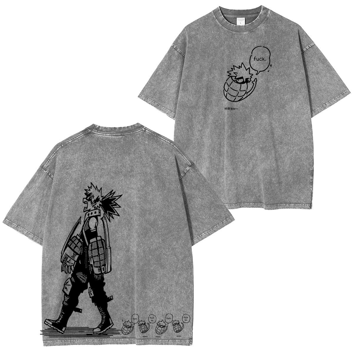 My Hero Academia Polera Lavada Vintage