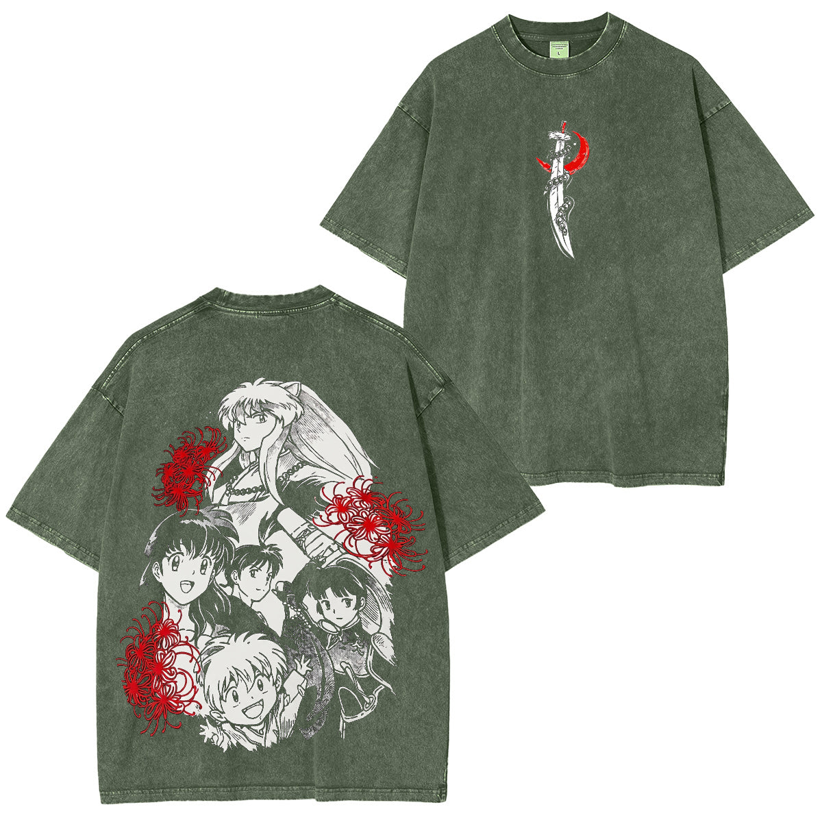 Inuyasha Vintage Polera Unisex Lavada