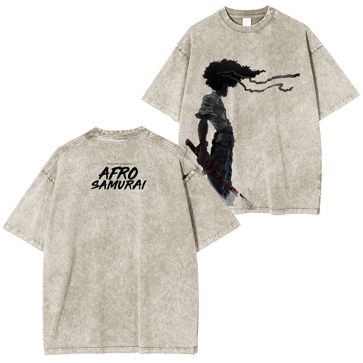 Afro Samurai Vintage washed T-shirt/Crewneck/Hoodie