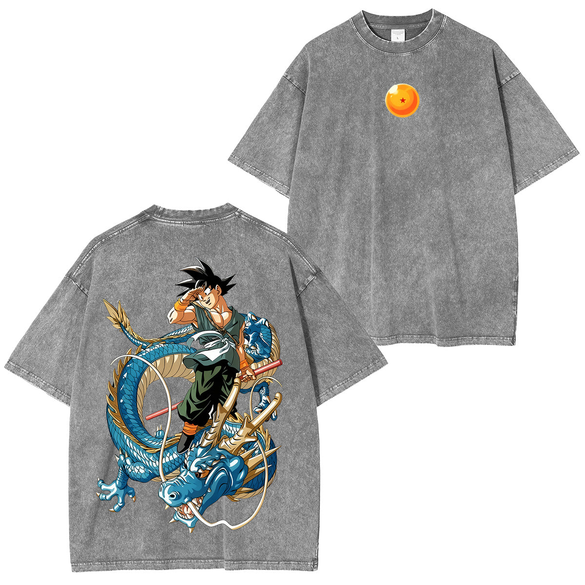 Goku Dragon Ball Super Polera Lavada Vintage
