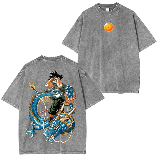 Goku Dragon Ball Super Polera Lavada Vintage