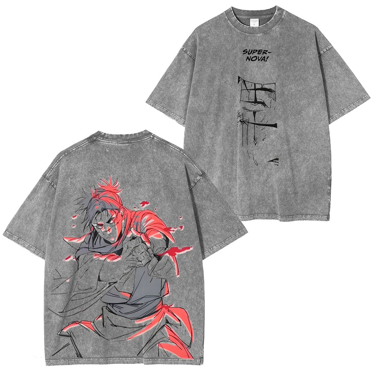JujutsuKaisen Choso - JJK CursedWomb Anime Printed Polera Lavada Vintage Unisex