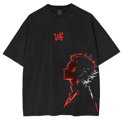 Demon slayer Anime Polera Unisex Lavada