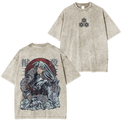 Inuyasha Vintage Polera Unisex Lavada
