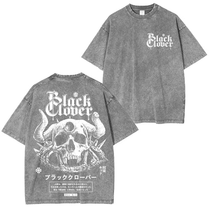 Black Clover Polera Oversize Lavada Vintage