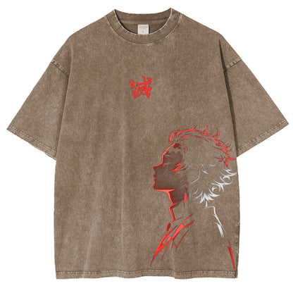 Demon slayer Anime Polera Unisex Lavada