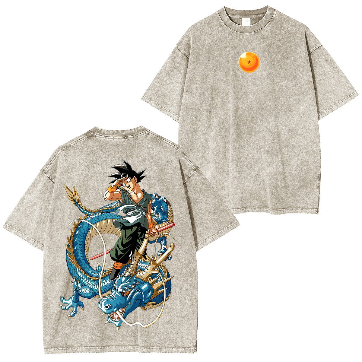 Goku Dragon Ball Super Polera Lavada Vintage