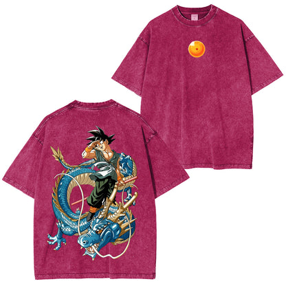 Goku Dragon Ball Super Polera Lavada Vintage