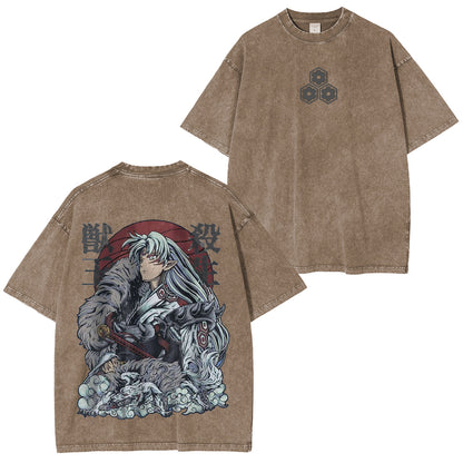 Inuyasha Vintage Polera Unisex Lavada