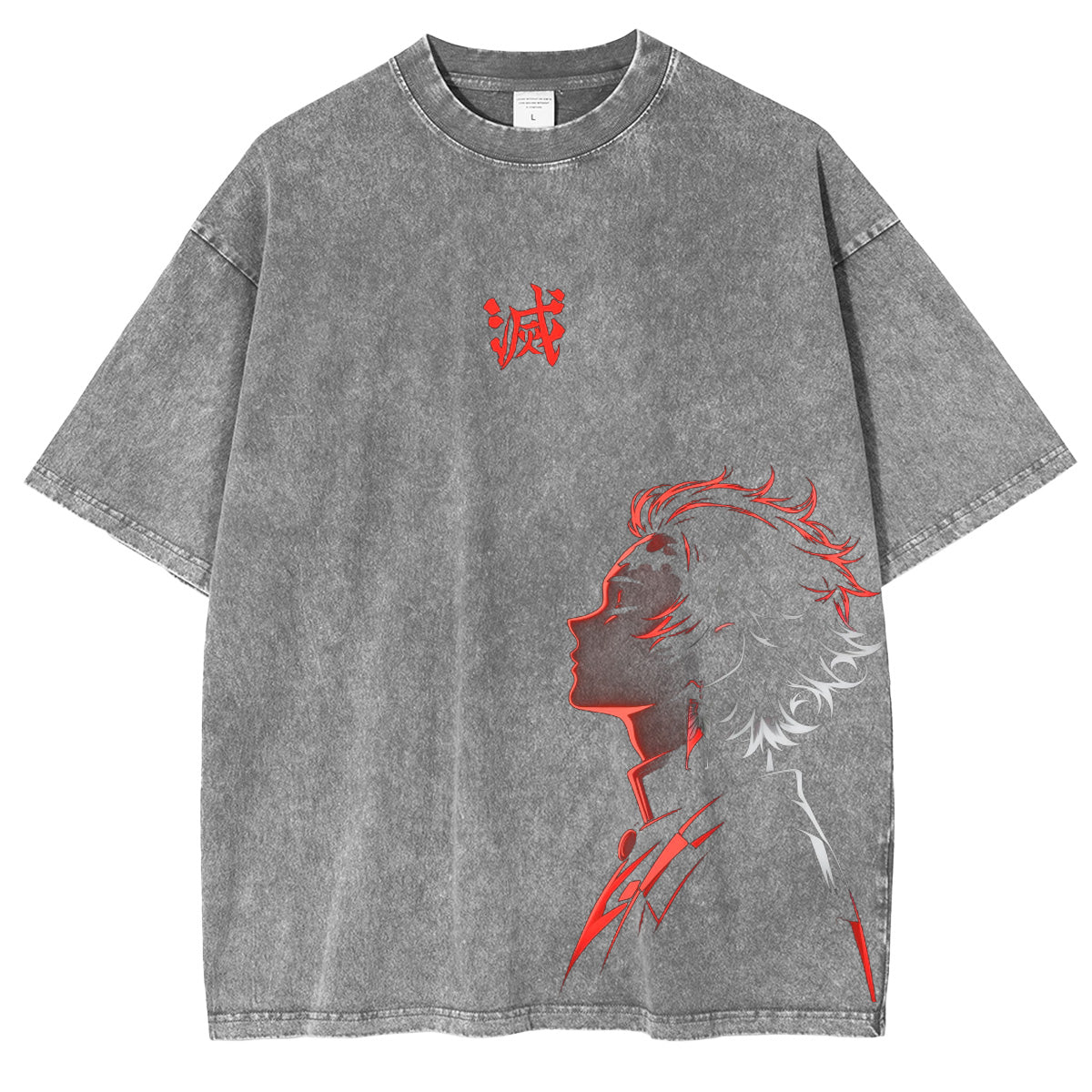 Demon slayer Anime Polera Unisex Lavada