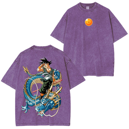 Goku Dragon Ball Super Polera Lavada Vintage