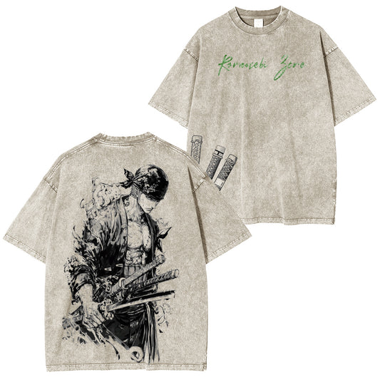 anime :Zoro Vintage washed T-shirt/Crewneck/Hoodie