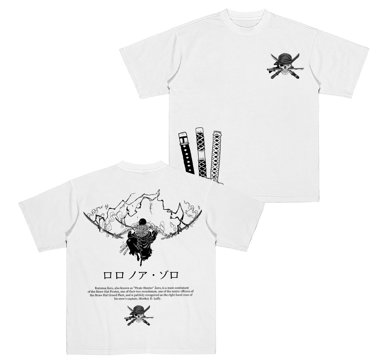 Roronoa Zoro One Piece Anime Oversize Unisex Polera
