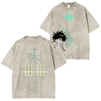Black Clover Yuno Grinberryall Polera Unisex Lavada