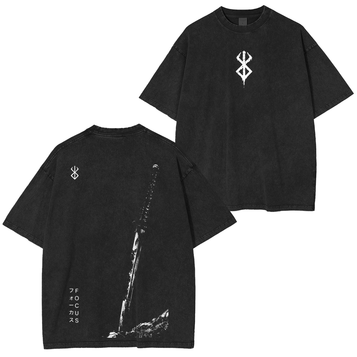 Berserk Anime Polera Lavada