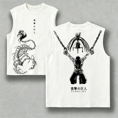 Attack on Titan Anime Oversize Unisex Polera/Tank Top