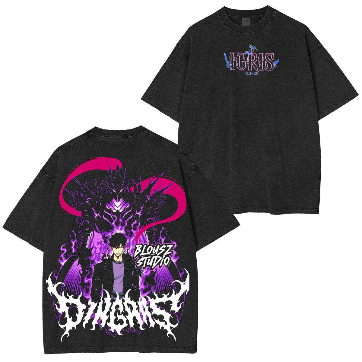 Solo Leveling Washed T-shirt/Crewneck/Hoodie