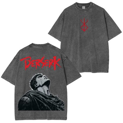 Guts Berserk Anime Polera Lavada