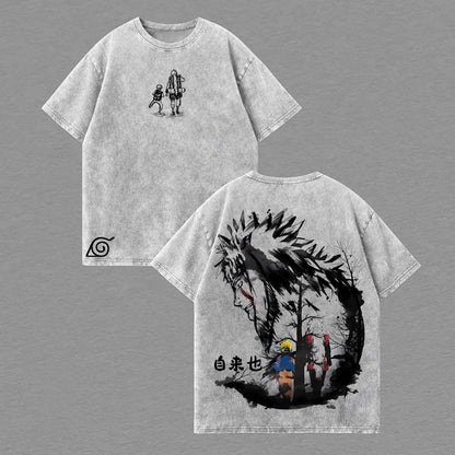Jiraiya Naruto Anime Polera Lavada